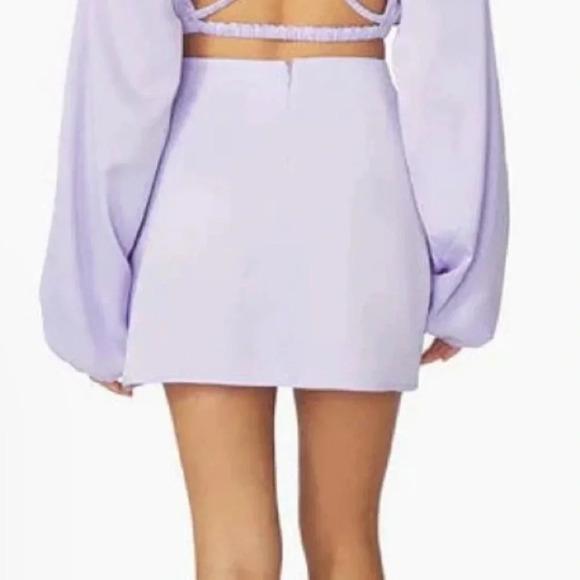 WEWOREWHAT NEW NWT WOMENS PURPLE MINI SLIP SKIRT SUMMER CAUSAL SIZE S M L - Picture 4 of 4
